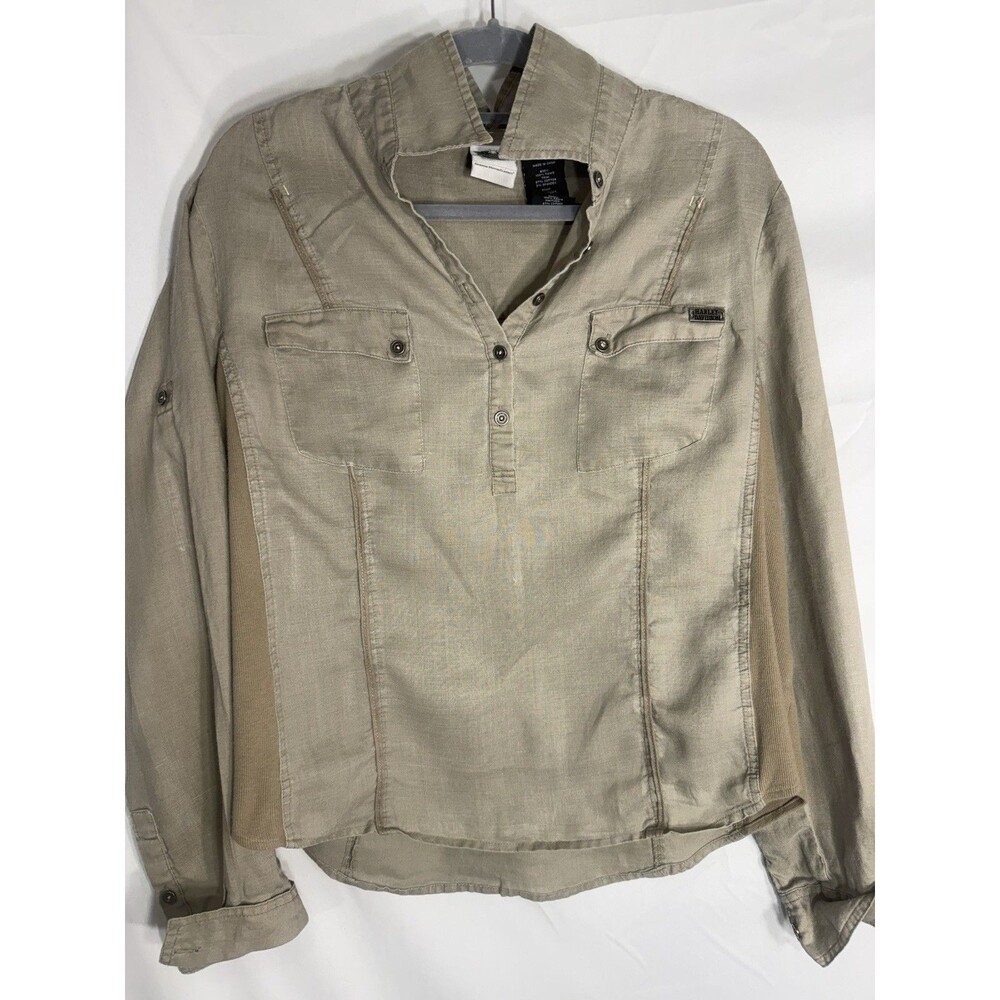 Harley Davidson Graphic/Studded Button Down Shirt Size XL